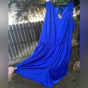 Loft size 26 plus size royal blue romper/jumpsuit lightweight
